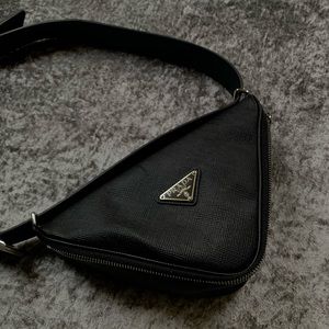 Saffiano leather belt bag